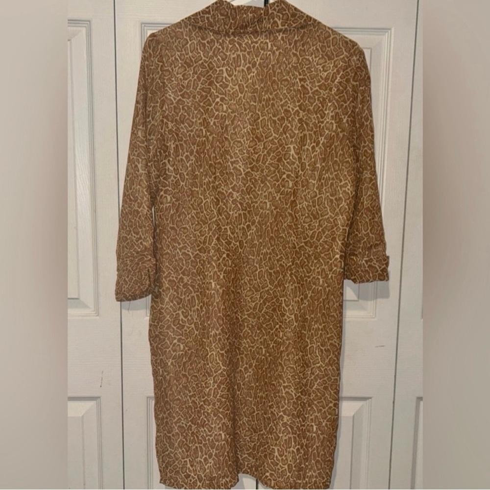 Vintage Animal Print Cardigan Size Small Oversized Boho Duster Jacket - Picture 3 of 11